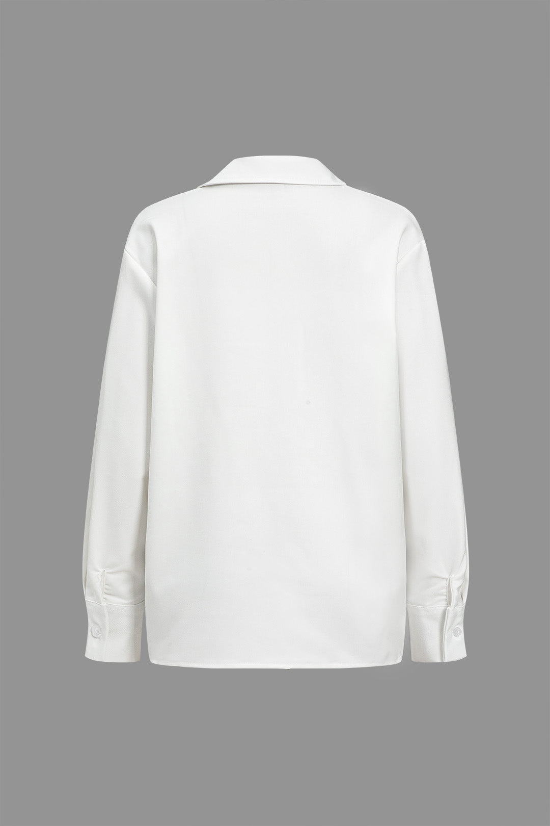 Nicola - Klassieke V-hals Effen Stijl Dames Lange Mouwen Shirt