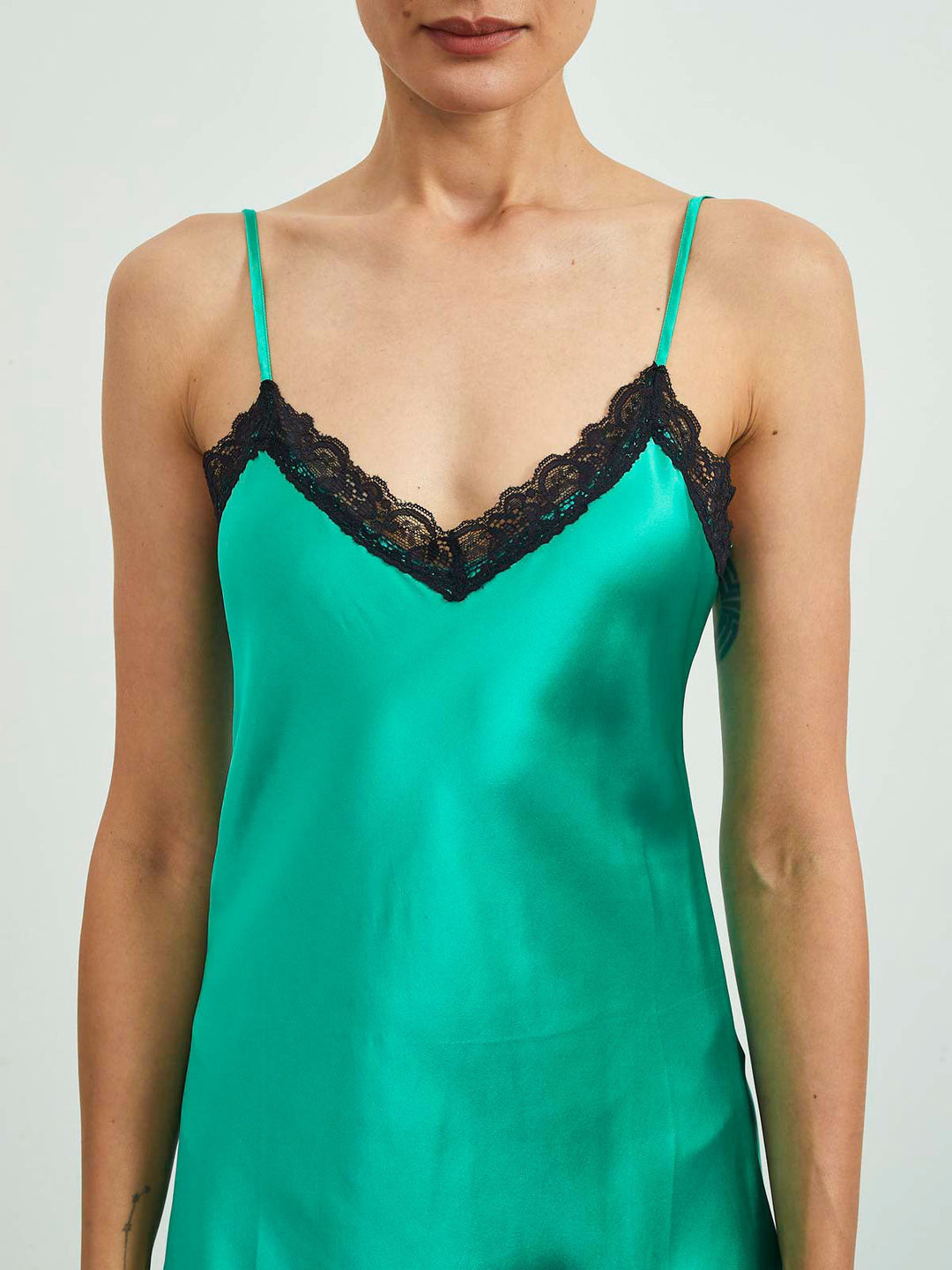 Aerith - Chic Split Hem Stijl Dames Nachtjapon Cami Jurk