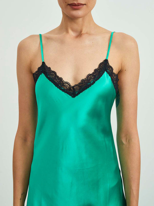 Aerith - Chic Split Hem Stijl Dames Nachtjapon Cami Jurk