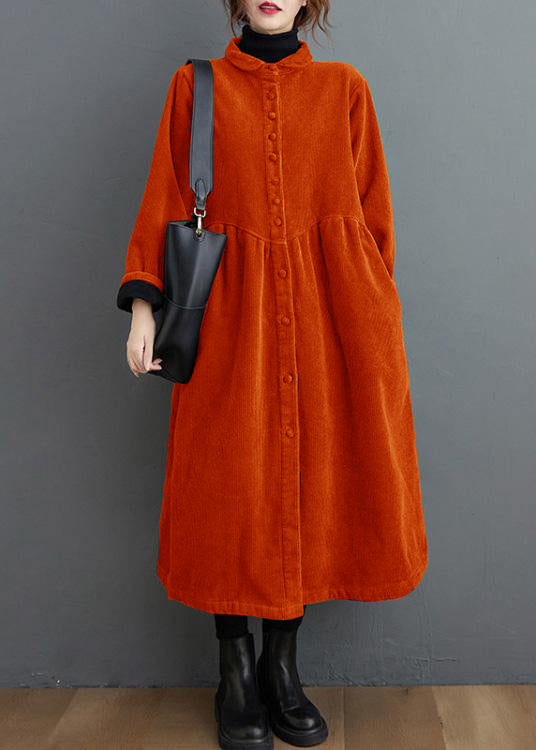 Dames Corduroy Winterjas | Lange Overjasstijl | Warme Herfstjas