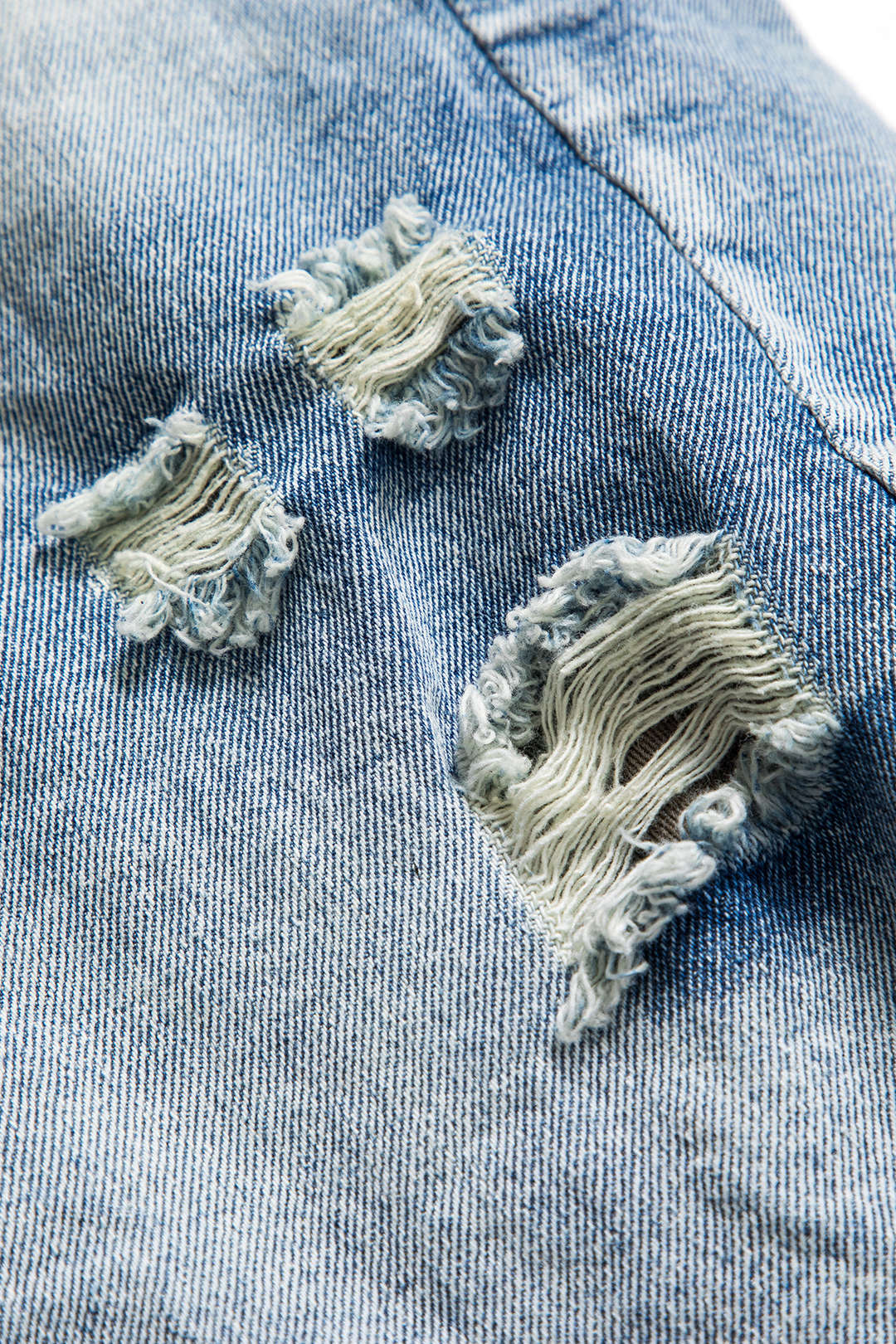 Camo Print Denim Patchwork Knopzak Jeans