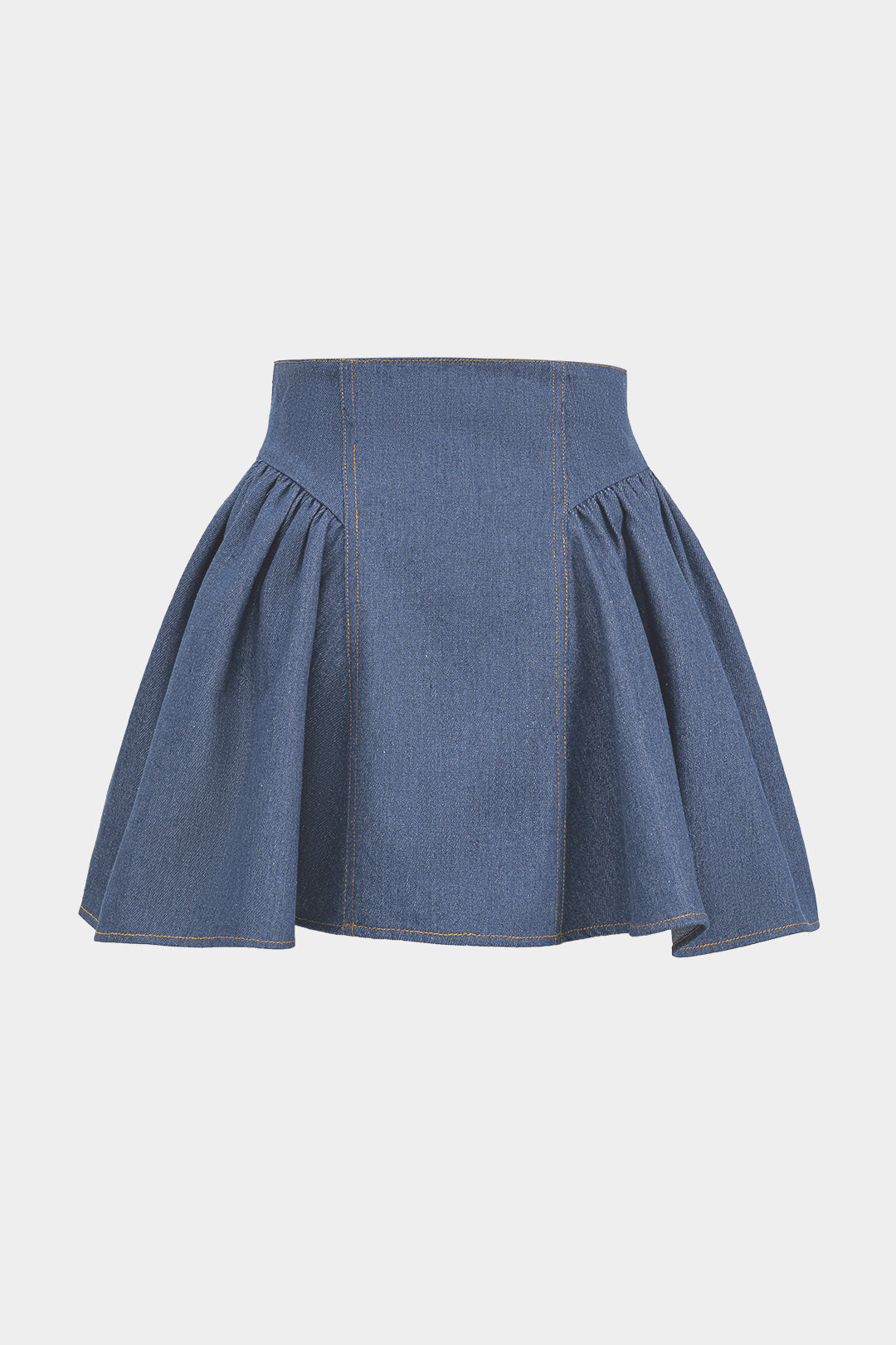 Denim Rimpelknopen Hoge Taille Rok