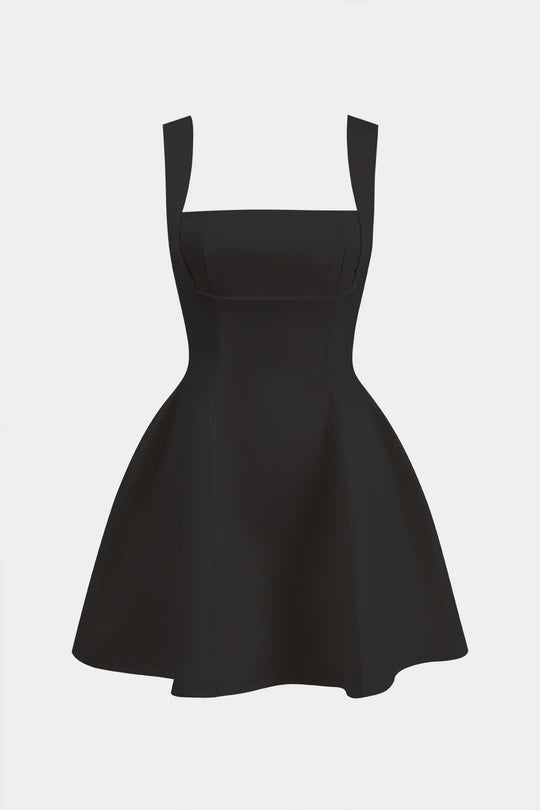 Tie Back Zipper Backless Slip Mini Jurk