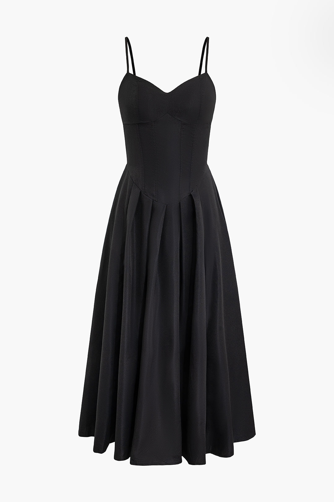 Basis Effen Korset Midi Jurk