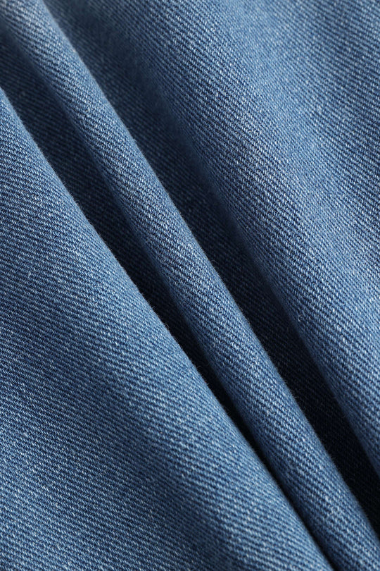 Denim Knopen Hoge Taille Rechte Jeans