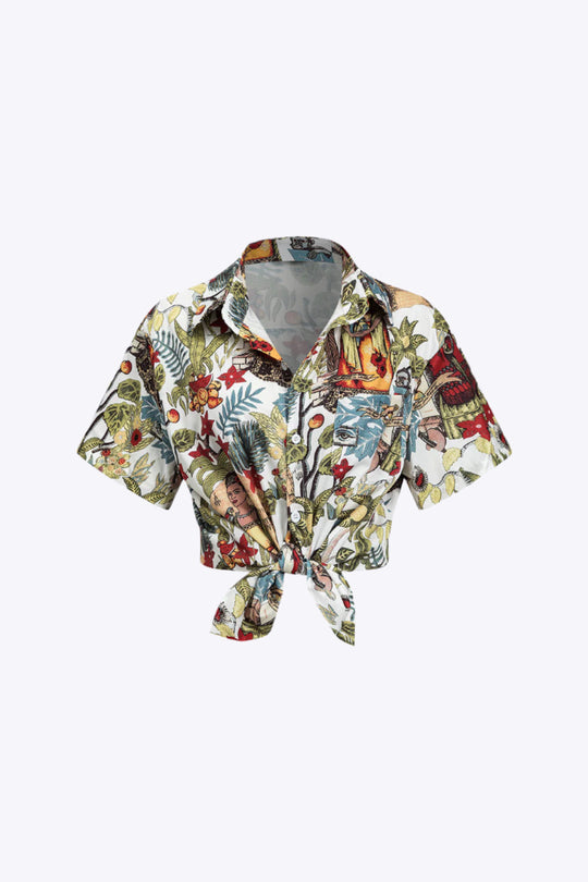 Fauna - Casual Boho Chic Dames Korte Mouwen Shirt