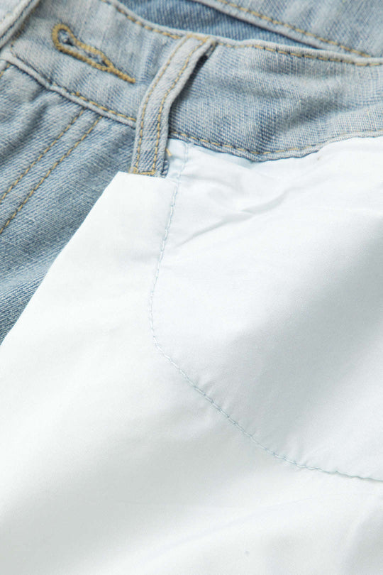 Denim Met Franje Rechtaf Jeans
