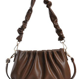 Koffie Gerimpelde Crossbody Tas
