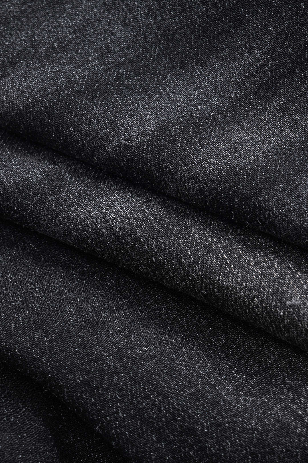 Gescheurde Cut Out Knop Pocket Wijde Pijpen Jeans