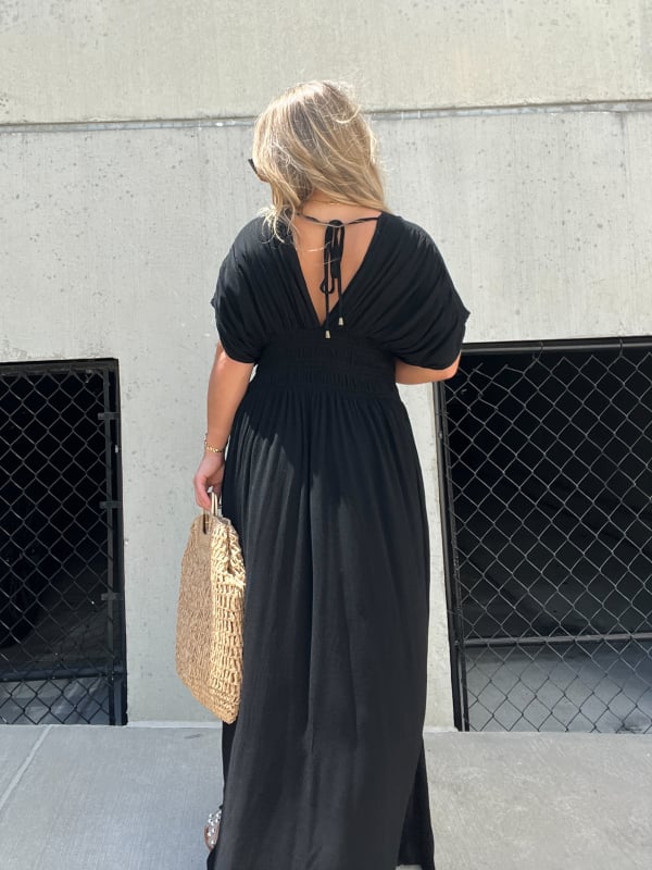 3 Maxi Jurk met Split V-hals