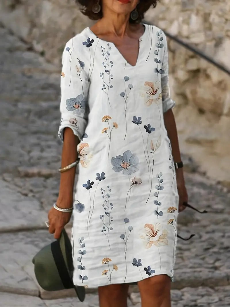 Audrey - Elegante Bloemenluchtige Zomerjurk voor Vrouwen