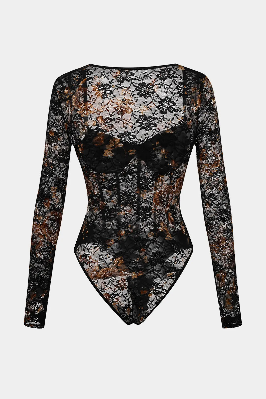 Lisette - Sultry Sheer Corset-Style Women's Bodysuit