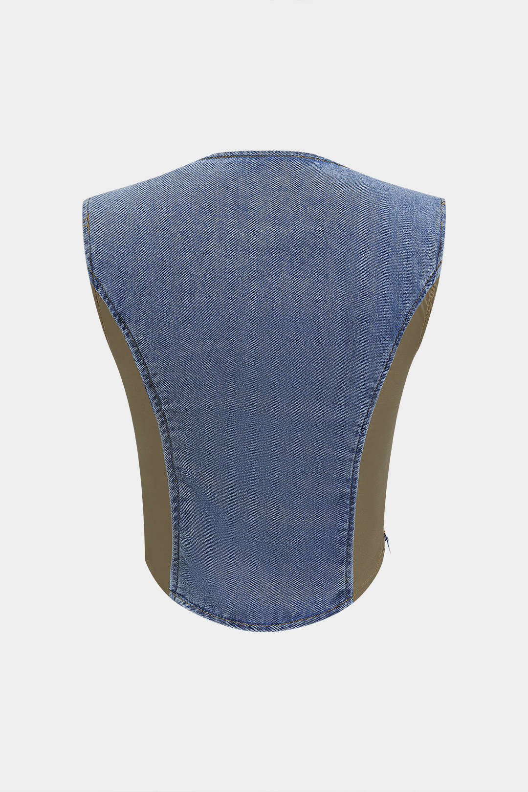Denim Bustier Patchwork Top