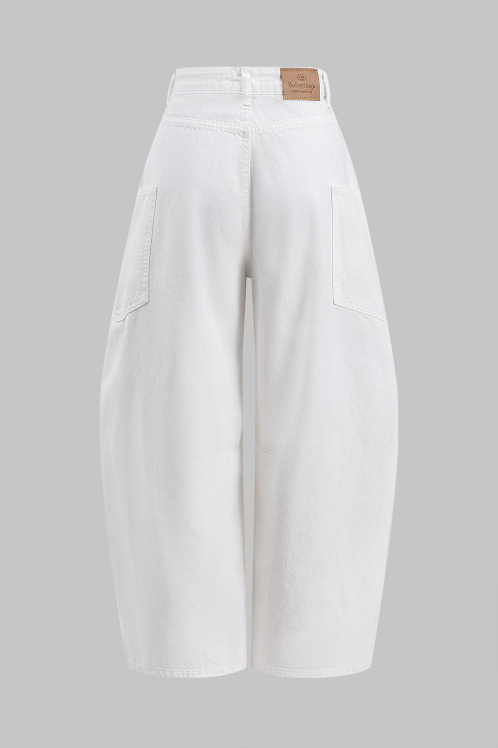 Denim Knopzak Brede Pijp Barrel Jeans