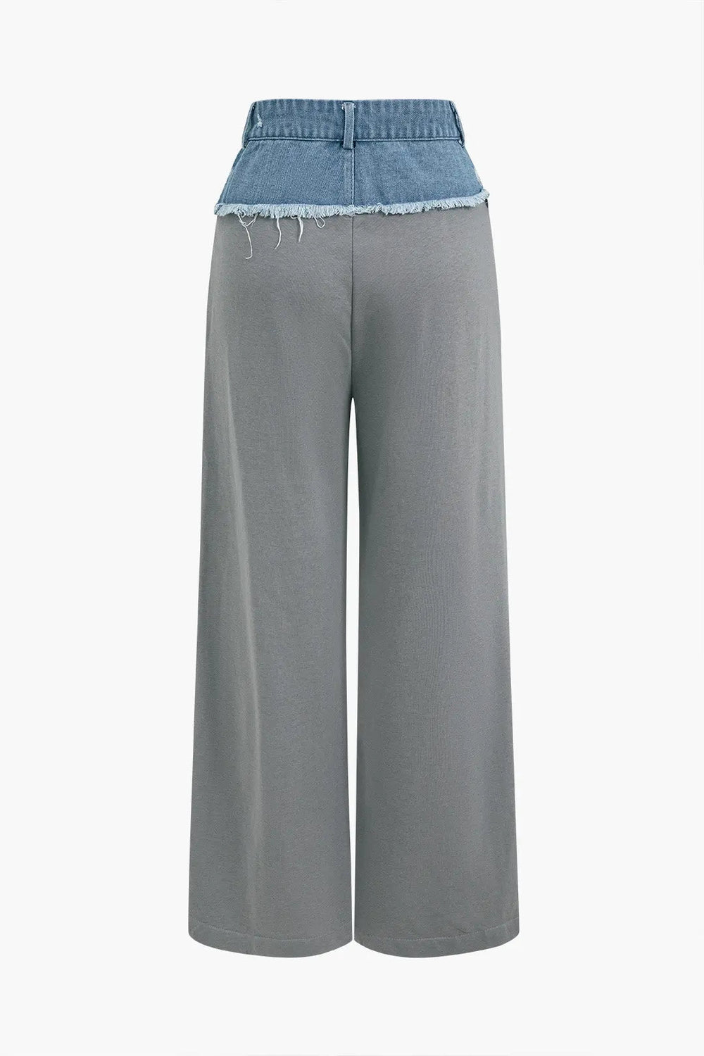 Aeliana - Uniek Patchwork Ontwerp Dames Denim Broek