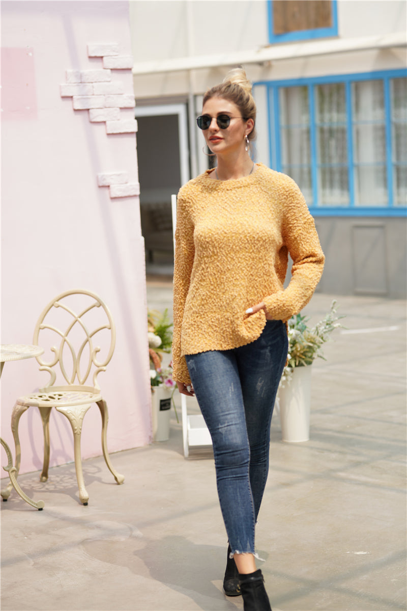 Fuzzy Zijsplit Hoge-Laag Trui | Comfortabel & Stijlvol