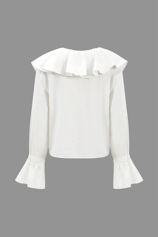 Quinley - Tijdloze Rimpelstijl Dames Langsleeve Shirt