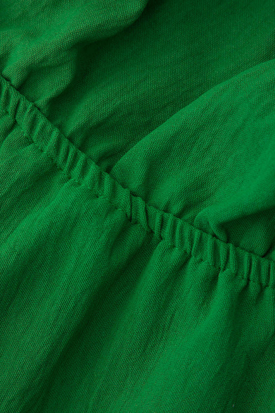 V-hals Mini Jurk met Pofmouwen