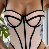 Abilene - Ademend Mesh Korset Dames Cami Top