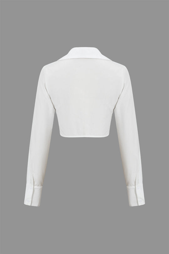 Annabelle - Moderne Vetersluiting Detaillering Dames Langemouwen Shirt