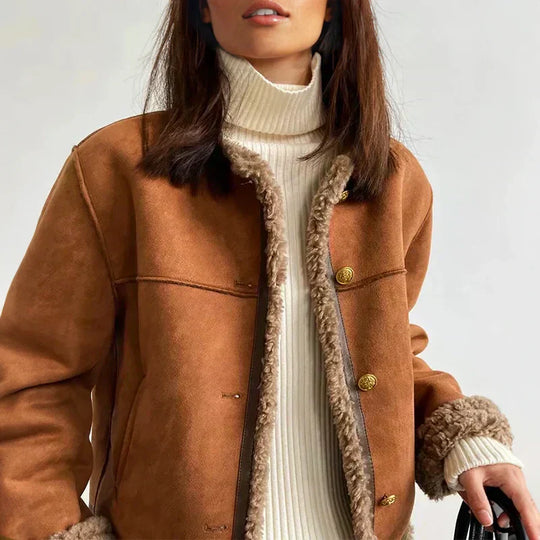 Dames Knop-Up Winterjas | Met Zachte Binnenvoering en Vintage Accenten | Warme Winterjas