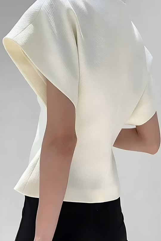 Tressa - Elegante Knopdesign Dames Korte Mouwen Shirt