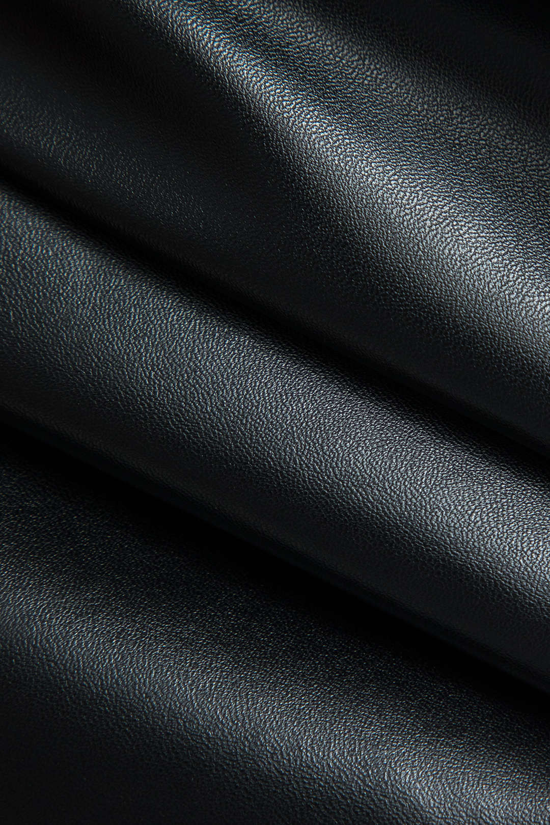 Effen Faux Leren Rits Mini Jurk