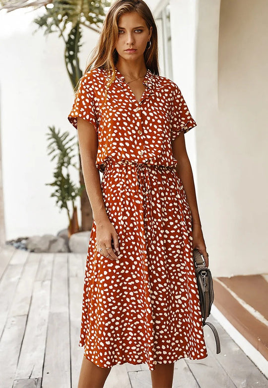 Beatrice - Klassieke Elegantie Dames Midi Jurk