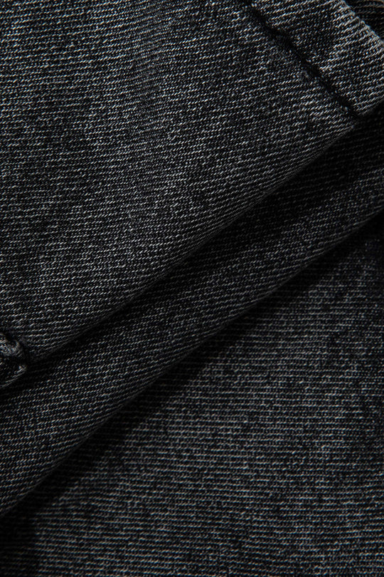 Graffiti Flap Pocket Denim Mini Rok