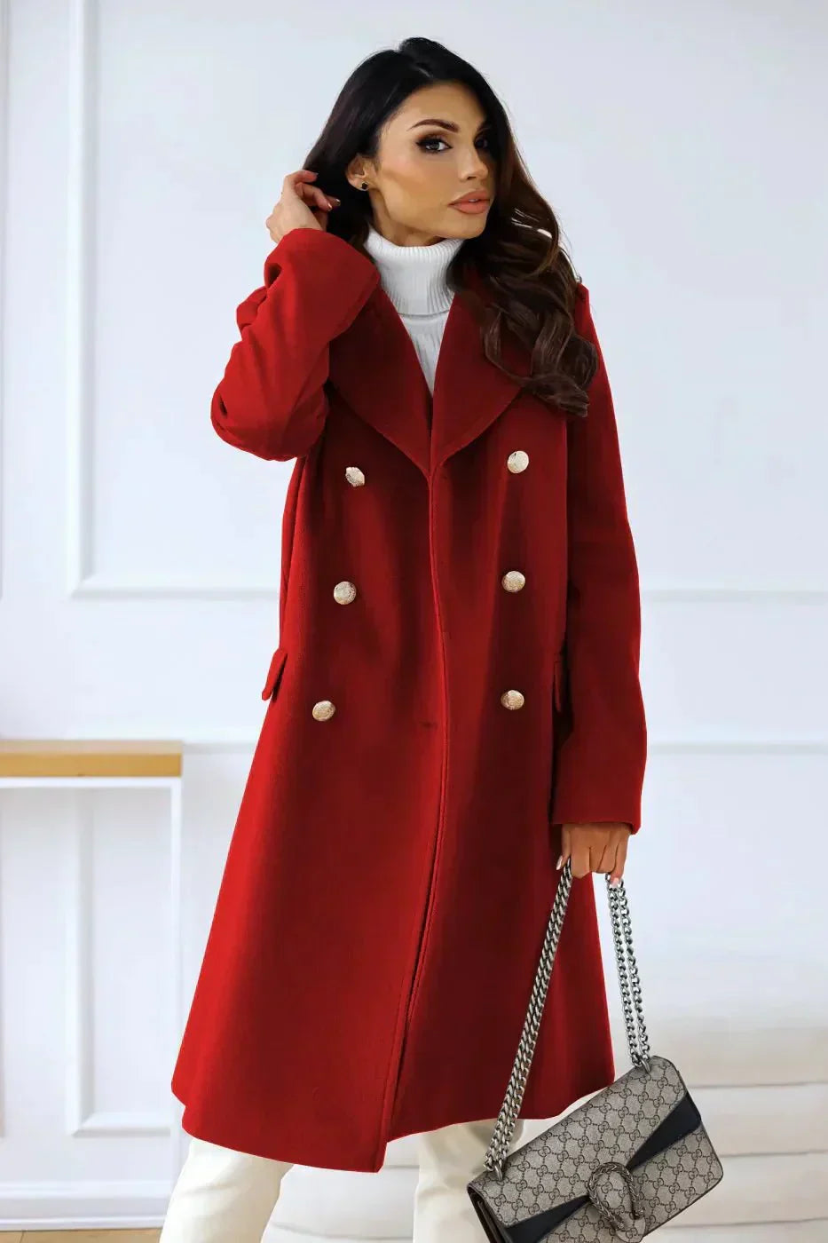 Dames Dubbelzijdige Jas | Gepersonaliseerde Lange Pasvorm | Elegante Winterlaag