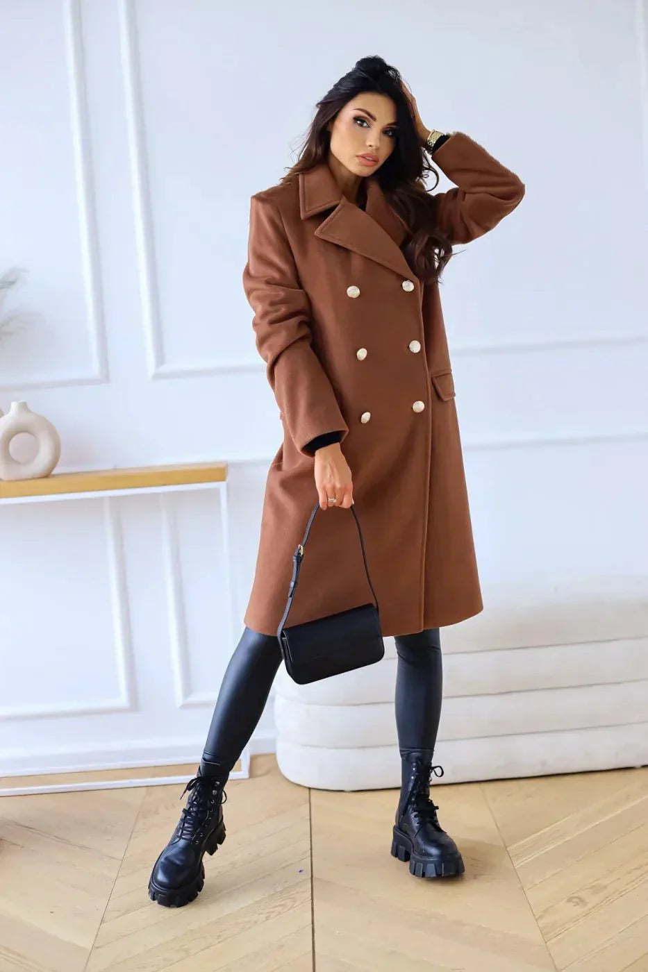 Dames Dubbelzijdige Jas | Gepersonaliseerde Lange Pasvorm | Elegante Winterlaag