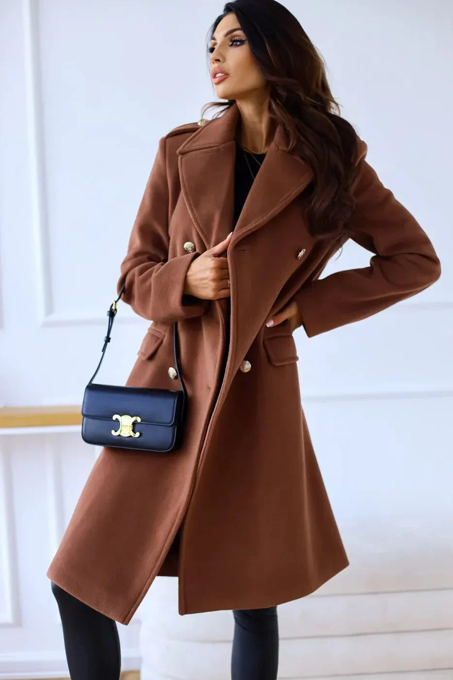 Dames Dubbelzijdige Jas | Gepersonaliseerde Lange Pasvorm | Elegante Winterlaag