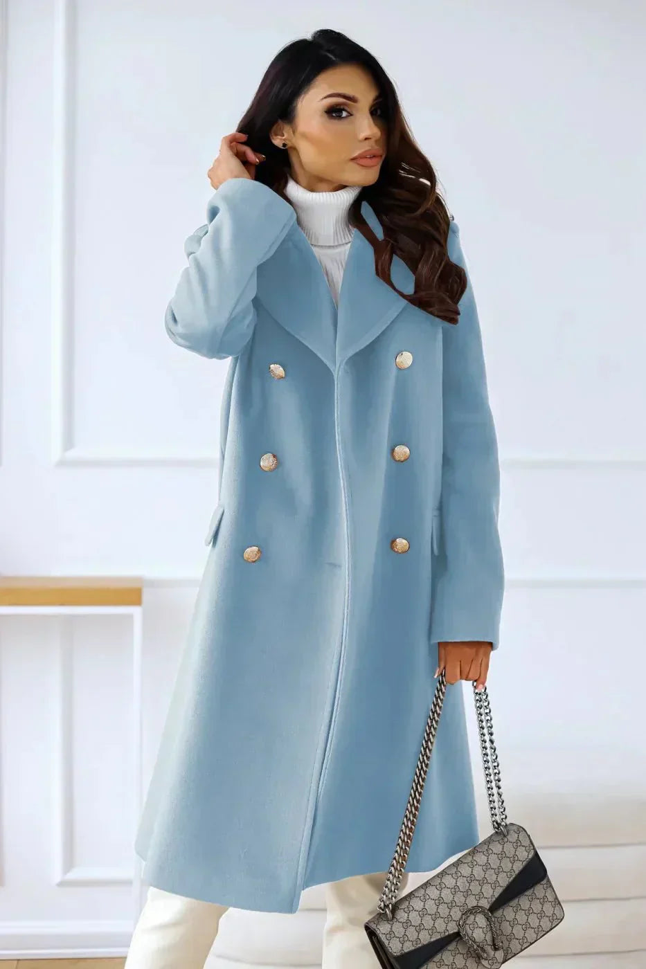Dames Dubbelzijdige Jas | Gepersonaliseerde Lange Pasvorm | Elegante Winterlaag