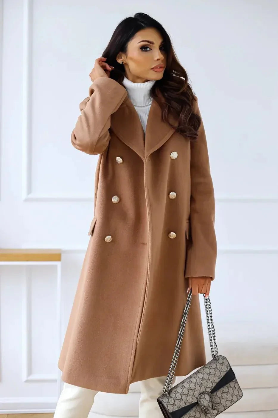 Dames Dubbelzijdige Jas | Gepersonaliseerde Lange Pasvorm | Elegante Winterlaag