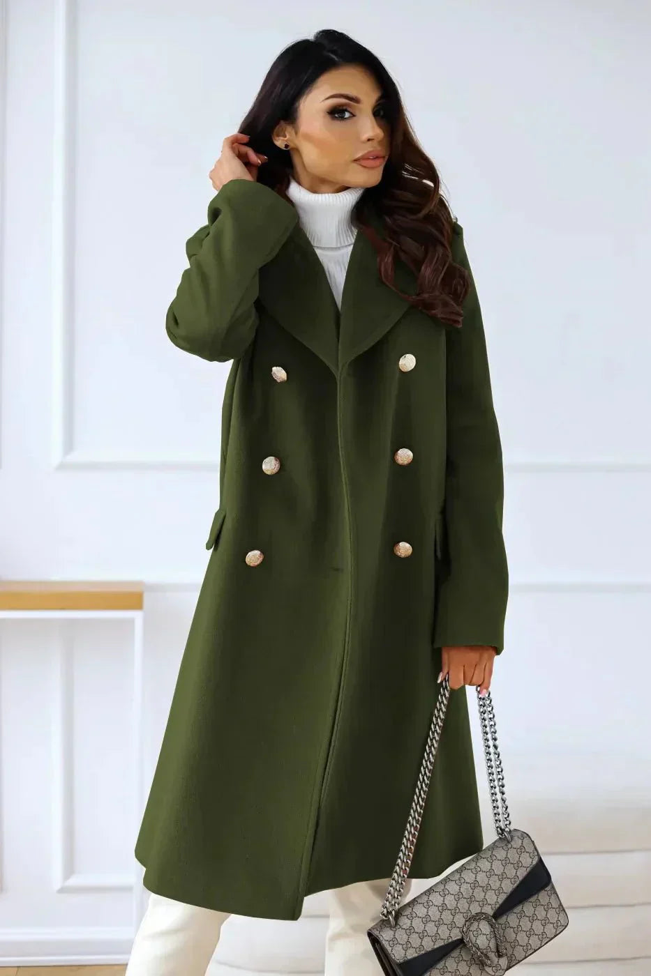 Dames Dubbelzijdige Jas | Gepersonaliseerde Lange Pasvorm | Elegante Winterlaag