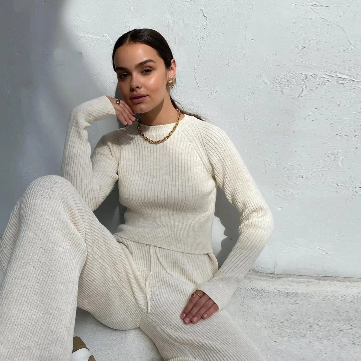 Abigail - Gezellige Comfort & Chic Veelzijdigheid Dames Sweater Set