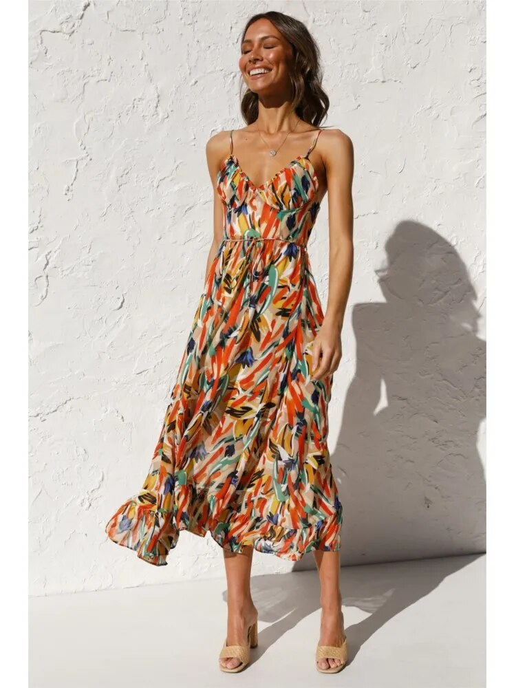 Audrey - Stijlvolle Casual Lichtgewicht Moderne Stijl Dames Lange Jurk