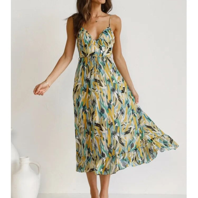 Audrey - Stijlvolle Casual Lichtgewicht Moderne Stijl Dames Lange Jurk