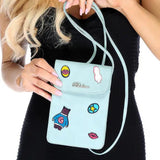 Stofblauwe Pendant Design Logo Mini Schoudertassen