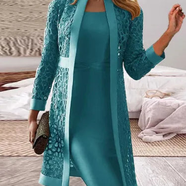 Odile - Luxe Kanten Vestjurk Set