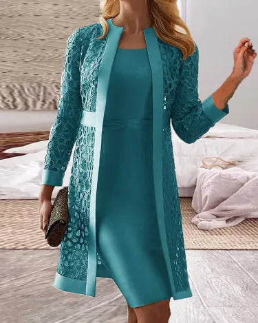 Odile - Luxe Kanten Vestjurk Set
