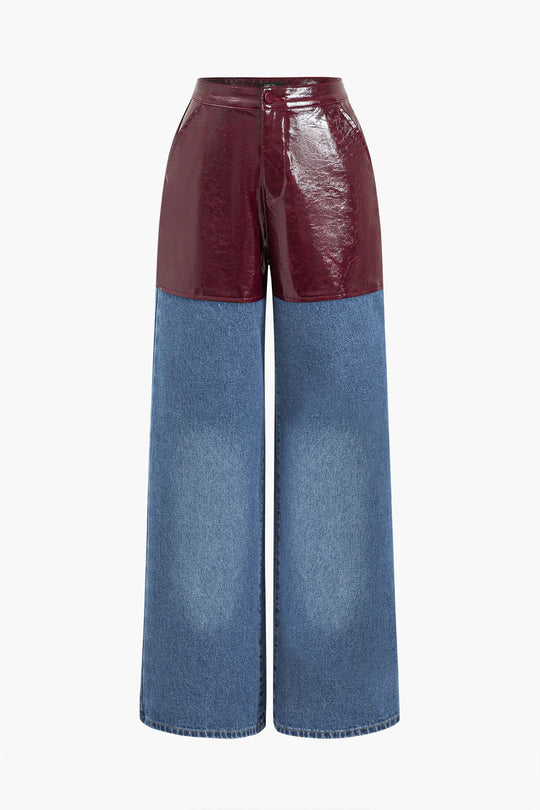 Nepleren Patchwork Jeans