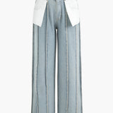 Denim Met Franje Rechtaf Jeans