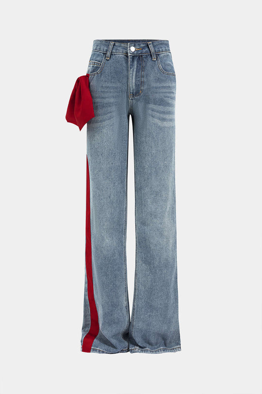 Jeans met Strikdetail
