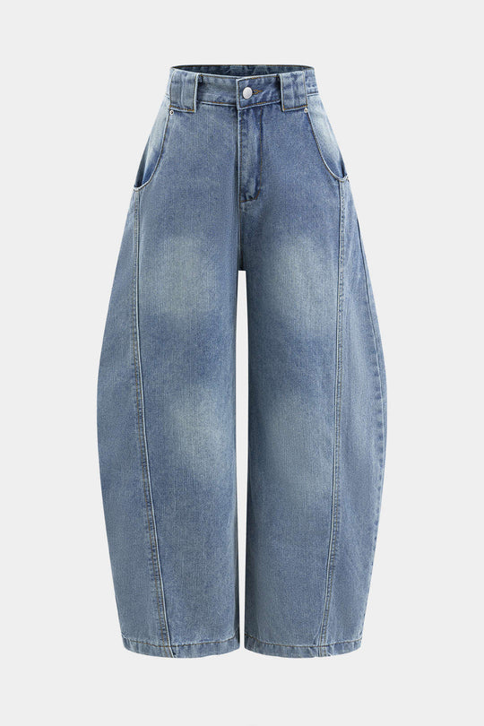 Denim Wijde Pijpen Barrel Jeans