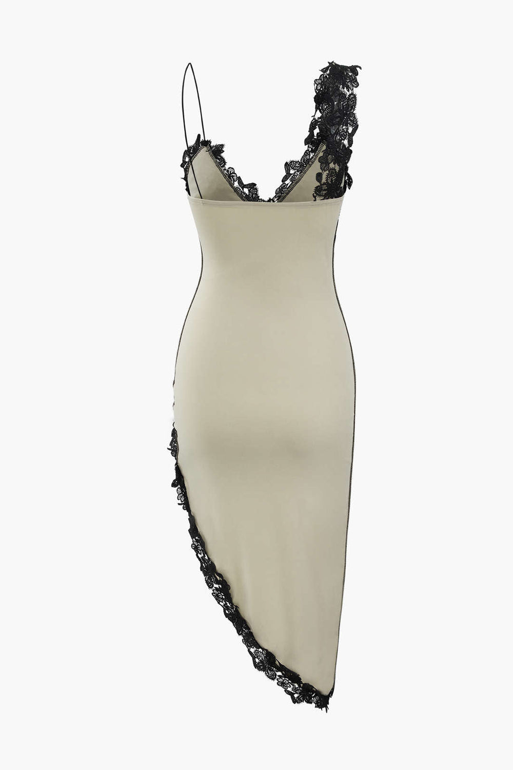 Asymmetrische Kant Paneel Midi Jurk