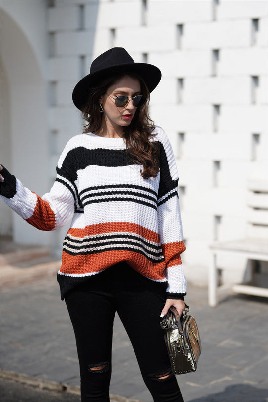 Gestreepte Bootneck Trui | Tijdloos & Comfortabel