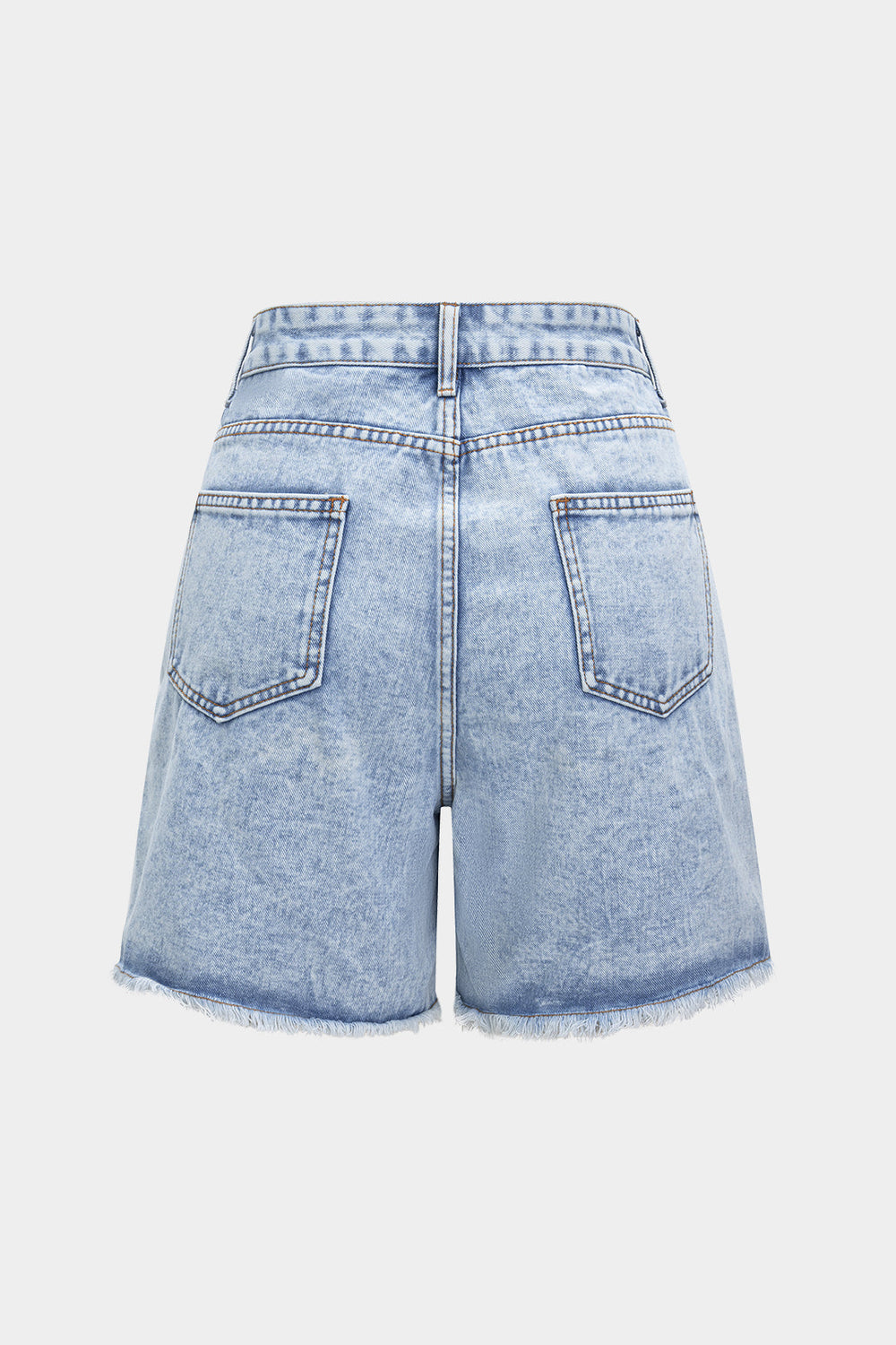 Denim Hoge Taille Gescheurde Shorts