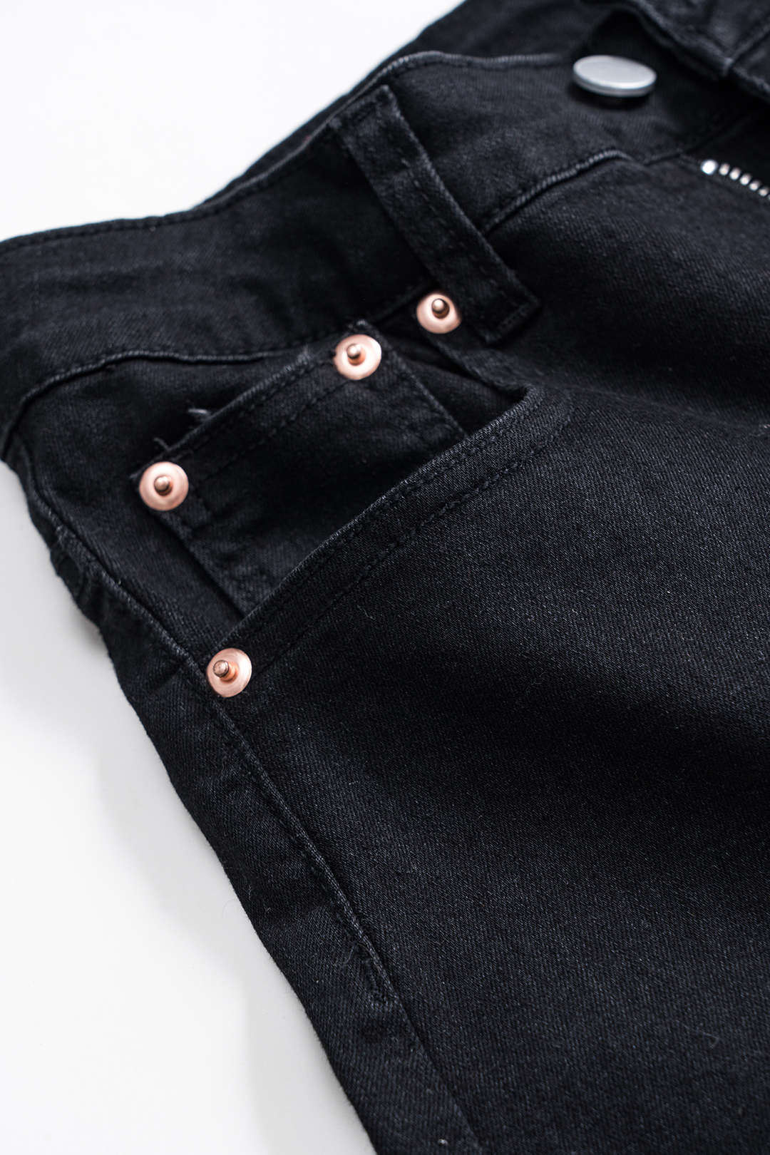 Kant Denim Patchwork Knop Pocket Wijde Pijpen Jeans