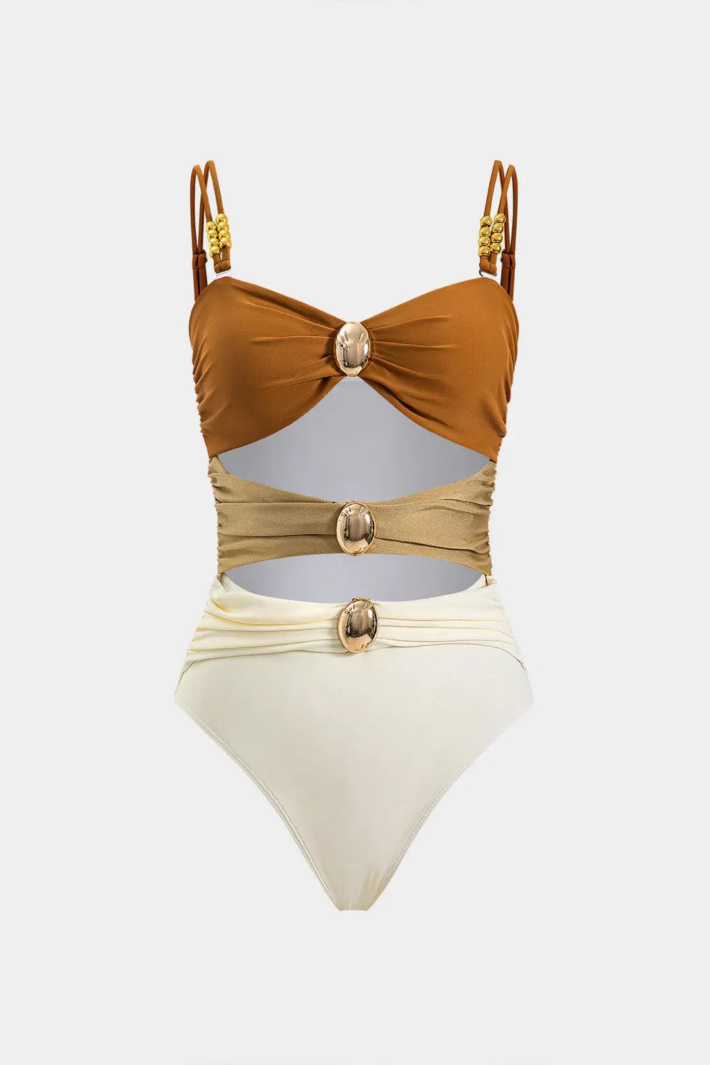 Abilene - Tummy Shaping Slip & Ruched Slit Cover Up Dames Badmode Set